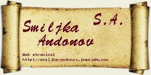 Smiljka Andonov vizit kartica